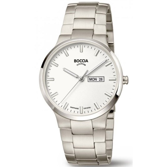 Boccia Titanium 3649-01 - Herre - 39 mm - Analog - Kvarts urverk - Safirglass