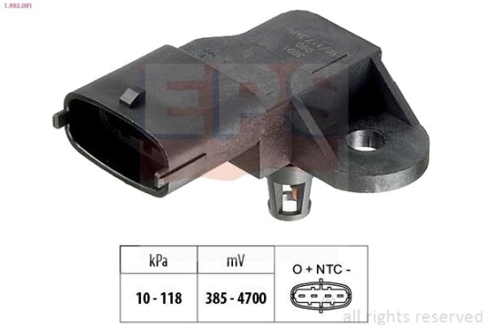 Lufttrykksensor høydetilpasning EPS 1.993.091