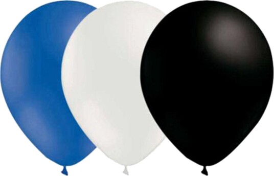 Ballongkungen Ballongkombo Hvit Svart Blå 15-pakning 3017