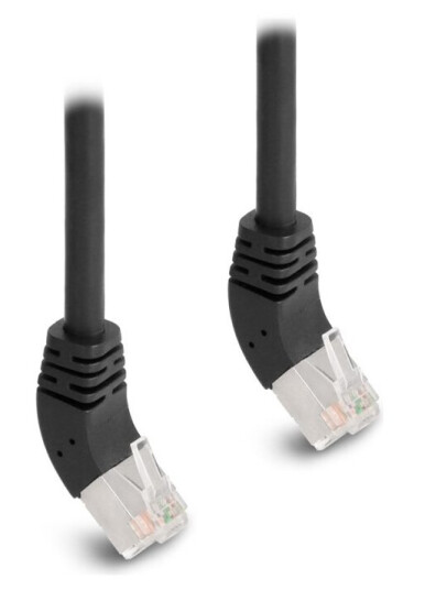 Delock Koblingskabel Rj-45 Hann Vinklet Til Rj-45 Hann Vinklet 3 M 6 Mm S/Ftp Cat 6A Med Støvel Halogenfri Svart