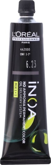 Loreal iNOA 6.23 (ammonia‑free permanent hair color)