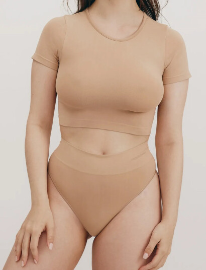 Organic Basics Smooth Thong - Beige - XS Organic Basics Smooth Thong - Beige - XS
