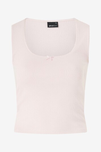 Gina Tricot Topp Tight Rib Top Rosa