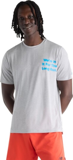 New Balance Rc Essential Graphic T Shirt Grey XXL