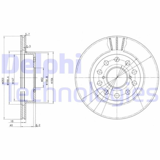 Bremseskive DELPHI BG3268 Bremseskive DELPHI BG3268