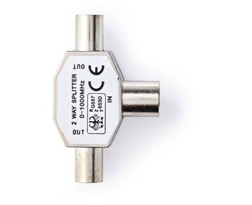Nedis Coax Adapter 2x Koaks Hann - Koaks Hunn Sølv Nedis Coax Adapter 2x Koaks Hann - Koaks Hunn Sølv