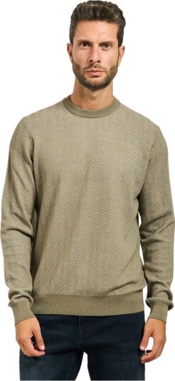 Boss, Herre, Strikkevarer, Brun, XL,