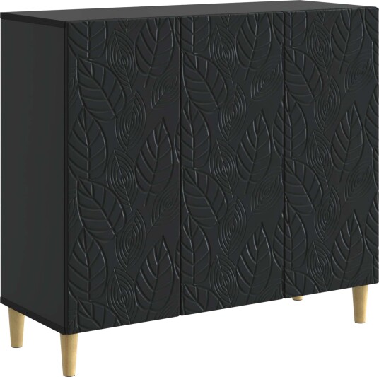 Serviesskap Svart 89 x 34,5 x 80 cm Konstruert tre