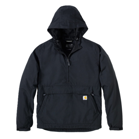 Carhartt Men"s Rain Defender Loose Fit Lightweight Packable Anorak Black M Carhartt Men"s Rain Defender Loose Fit Lightweight Packable Anorak Black M