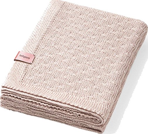 BabyOno 167302 Strikket Bambusteppe til Baby - 75x100cm - Lys Beige
