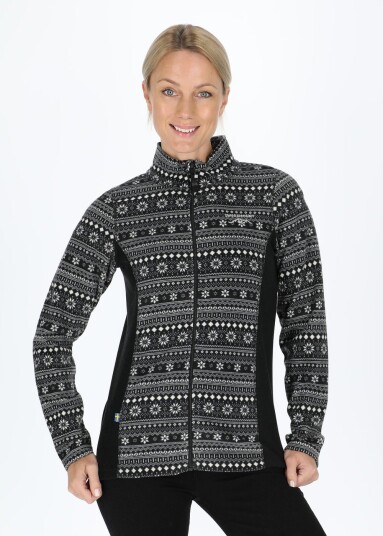 Swedemount Idre Fleece Ii W Black/White 42 Fleecetrøyer