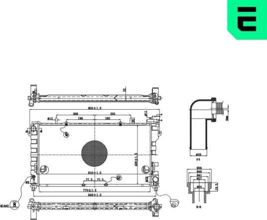 ERA 673563 Radiator motorkjøling ERA 673563 Radiator motorkjøling