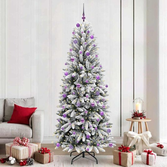  Kunstig juletre Hvit 93 x 93 x 240 cm PVC plast stål og PE
