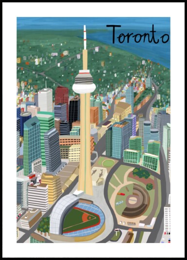 Vibrant Toronto Skyline Plakat / 40x50