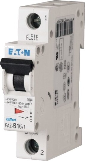Eaton Corporation Eaton Faz-C6/1, Miniatyr-Automatsikring, Type C, Ip20
