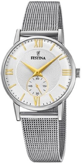 Festina Dameklokke F20572 2 Retro Sølvfarget/Stål Ø29 mm