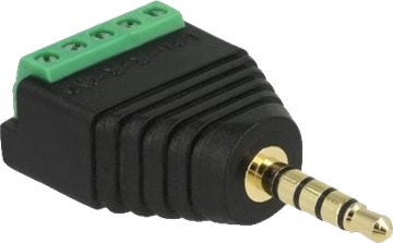 Delock Audioadapter 5 Pols Minijakk Hann Til 5 Pins Terminalblokk