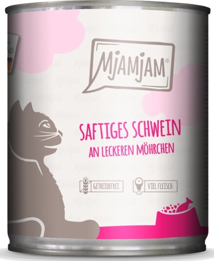 Mjamjam Våtfôr Økonomipakning Saftig Svin Med Deilige Gulrøtter 24 X 800 G