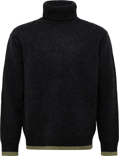 Annarr Anrsebastian Ls Knit Roll Neck Grey M