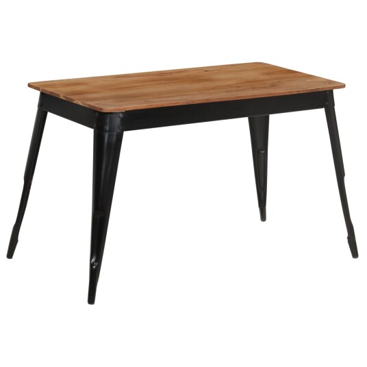 Spisebord heltre akasie og stål 120x60x76 cm 8718475601975