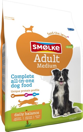Smolke Tørrfôr Adult Smølke Medium Hundefôr 3 kg Smolke Tørrfôr Adult Smølke Medium Hundefôr 3 kg