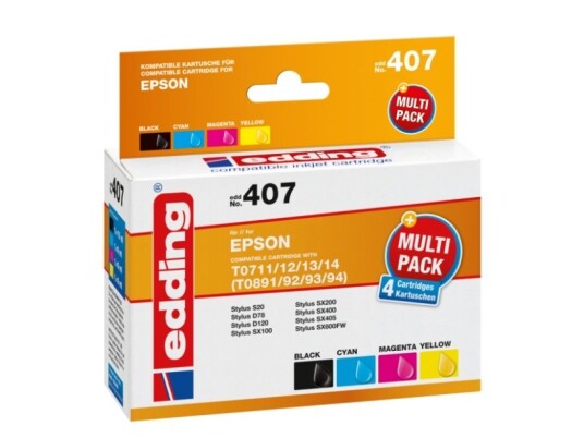 Edding Edd-407 10 Ml 9 Ml 4 Stykker