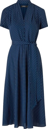 Lauren Ralph Lauren Kjole Poly Cdc Blå