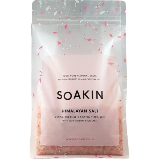 Soakin rosa himalaya salt badesalt 1 kg Soakin rosa himalaya salt badesalt 1 kg