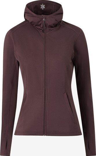 Áhkká Hettegenser Power Fleece FZ Hoodie Brun