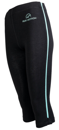 Peak Motion Merino FullZip 3/4 longs, Dame XS