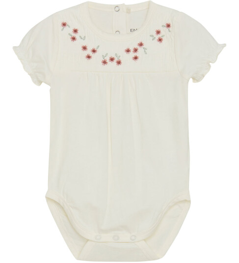 En Fant Body Ss Embroidery - White - 56