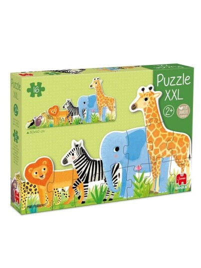 Jumbo Goula Puzzle XXL Jungle From Small To Large 16 Pcs. Gulv