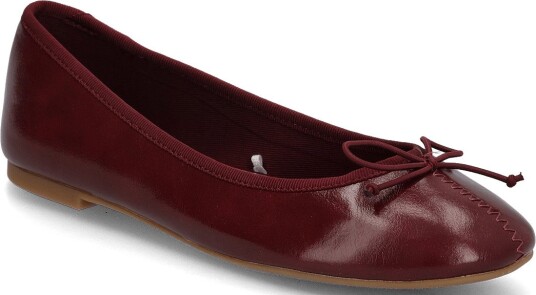 Mango Bow Ballerina - DARK RED - 38