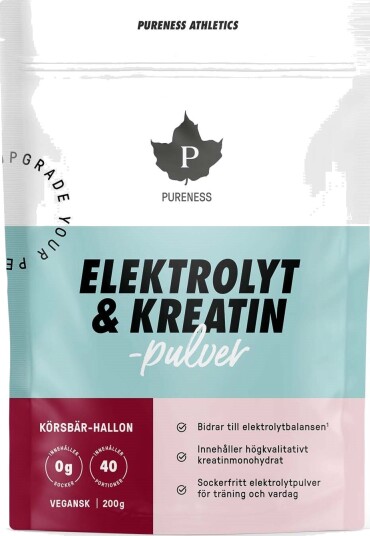 Pureness Elektrolyt & Kreatinpulver Körsbär-Hallon 200 g