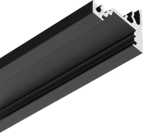 Topmet 2m aluprofil CORNER10 BC/UX   Svart anodisert hjørne LED skinne