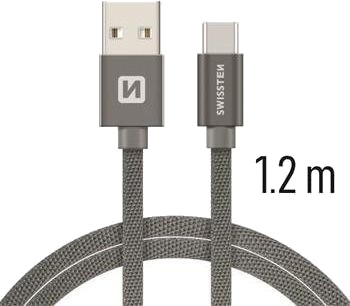 Usb-Kabel Swissten Usb-A Til Usb-C 1,2 M Hvit