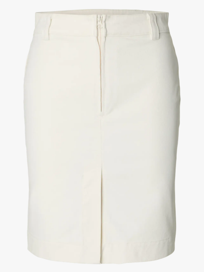 Selected Femme Hotel Amour Mid Waist Midi Skirt Hvit 34