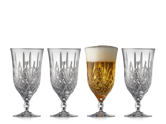 Lyngby Glas Melodia ølglass 40 cl 4-pakning Krystall