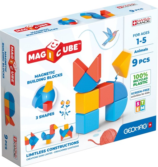 Geomag Magicube Byggesett Dyr 9 Deler Geomag Magicube Byggesett Dyr 9 Deler