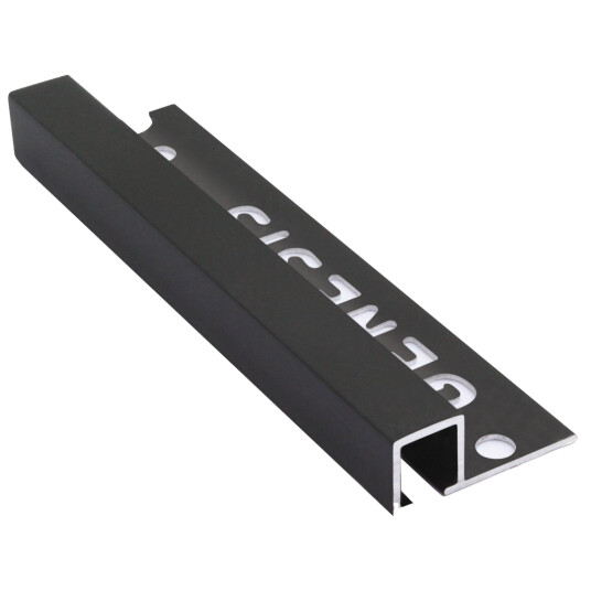 GENESIS UTV. HJØRNELIST 12 MM FIRKANT TDP MATT SORT