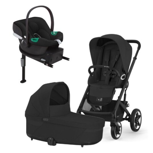 Cybex Travelsystem 4i1 Talos S Lux Duo inkl. Aton B2 & Base One Moon Black Cybex Travelsystem 4i1 Talos S Lux Duo inkl. Aton B2 & Base One Moon Black
