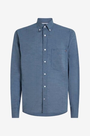Tommy Hilfiger Skjorte Houndstooth RF Shirt Blå