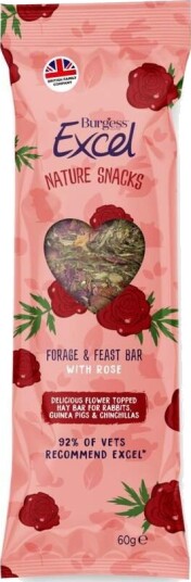 Burgess Excel Forage & Feast Bar Rose 60g