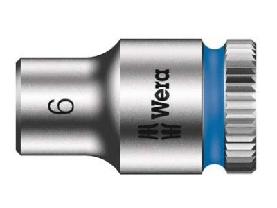 Wera 05003505001, Uttag, 1/4", Metrisk, 1 Huvuden, 6 Mm, Kromvanadinstål