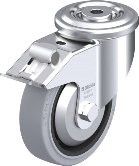 Blickle 851529 Lkr-Poev 125R-Fi-Sg-Fa Styrehjul Med Brems 125 Mm, 250 Kg