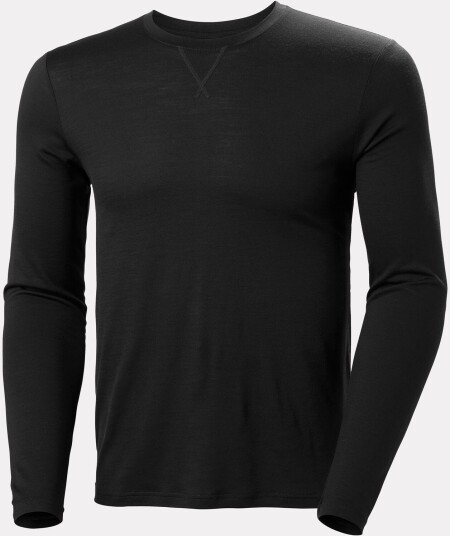 Helly Hansen Men's HH Merino Crew Base Layer Svart M
