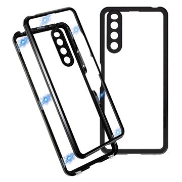 Sony Xperia 10 IV Magnetisk Deksel med Herdet Glass Svart