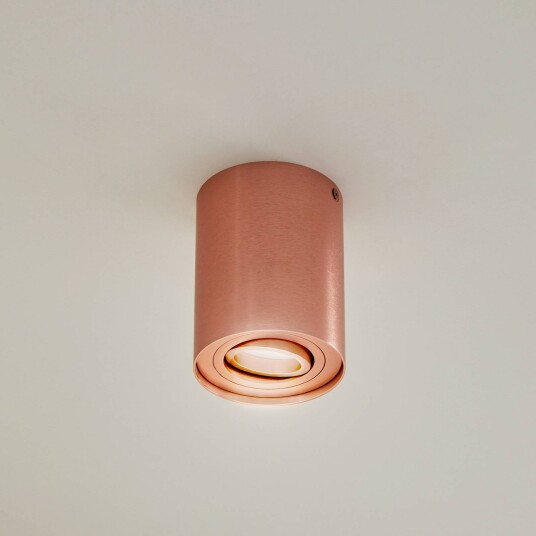 Arcchio takspot Jolina rund kobberfarget aluminium