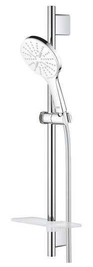 Grohe Rainshower SmartActive 130 600 mm, med 3 stråletyper, Månehvit/Krom