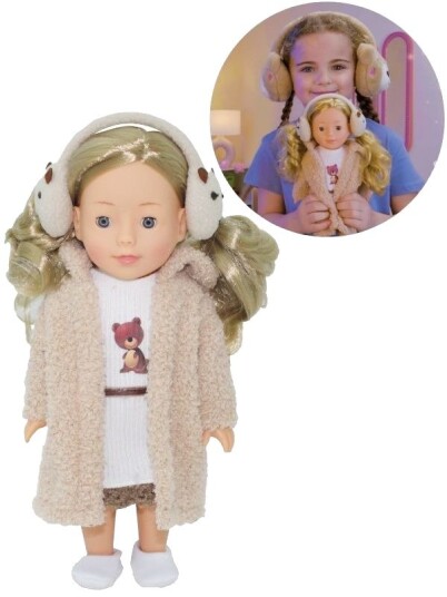 Bambolina Girlz Frostyzz Dukke 30cm Dukke Med Varme Barneørevarmere